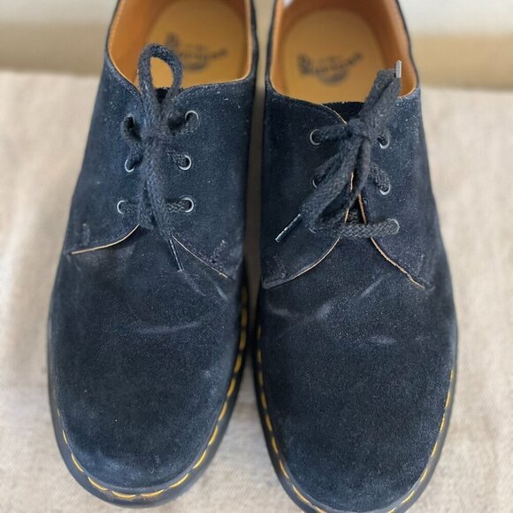 Dr Martens Unisex Black Raw Nubuck Suede 1461 Aw004 Oxfords Sz 12M 13W - Picture 4 of 13